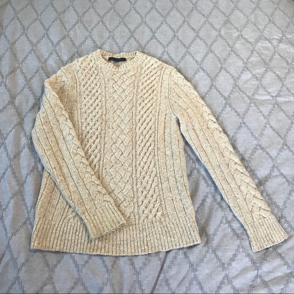 Cream cable knit fisherman’s sweater